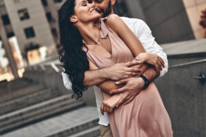 Whispering about love.